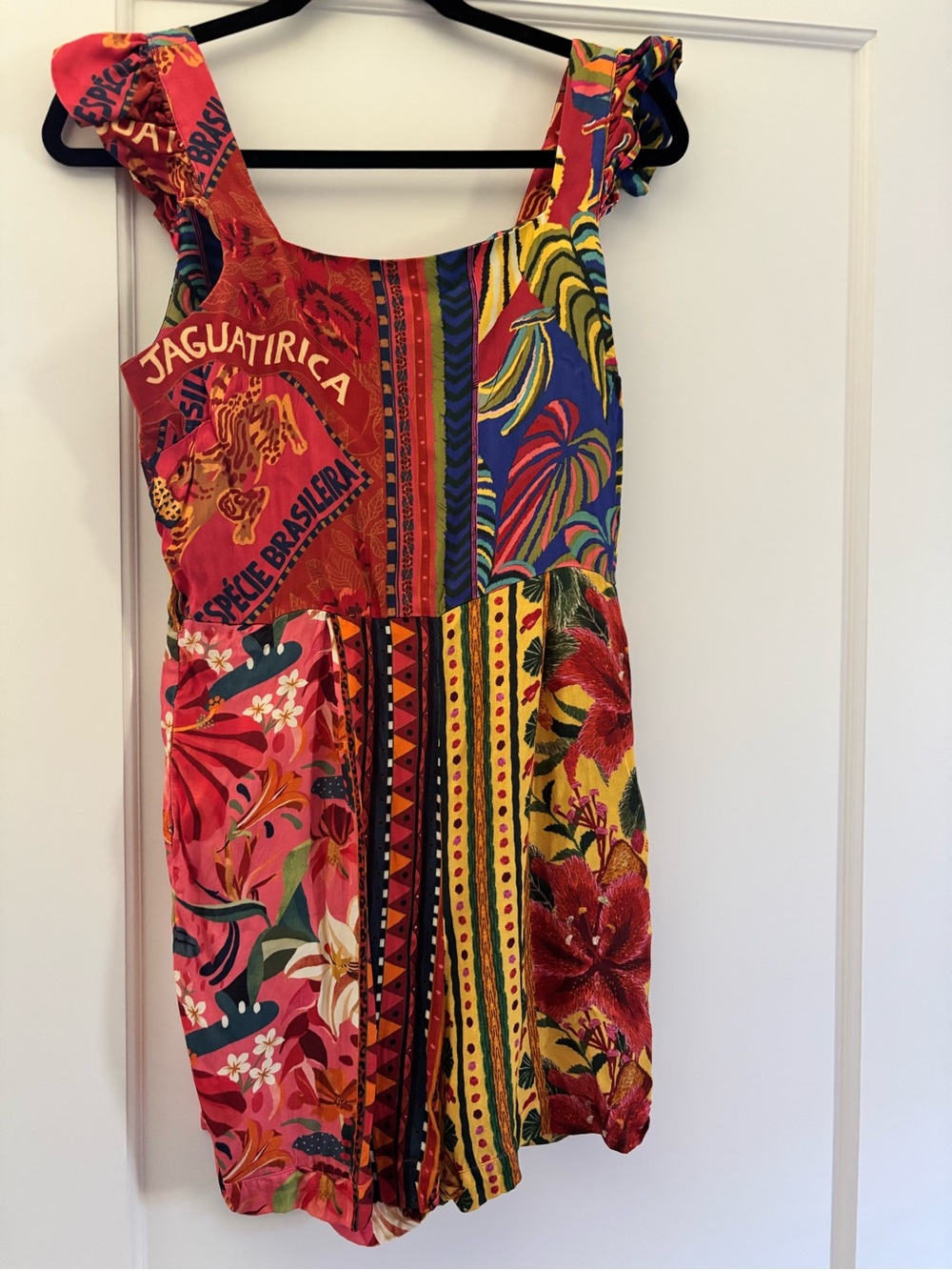 FARM Rio Multicolor Floral Patchwork Romper - Picture 7 of 7